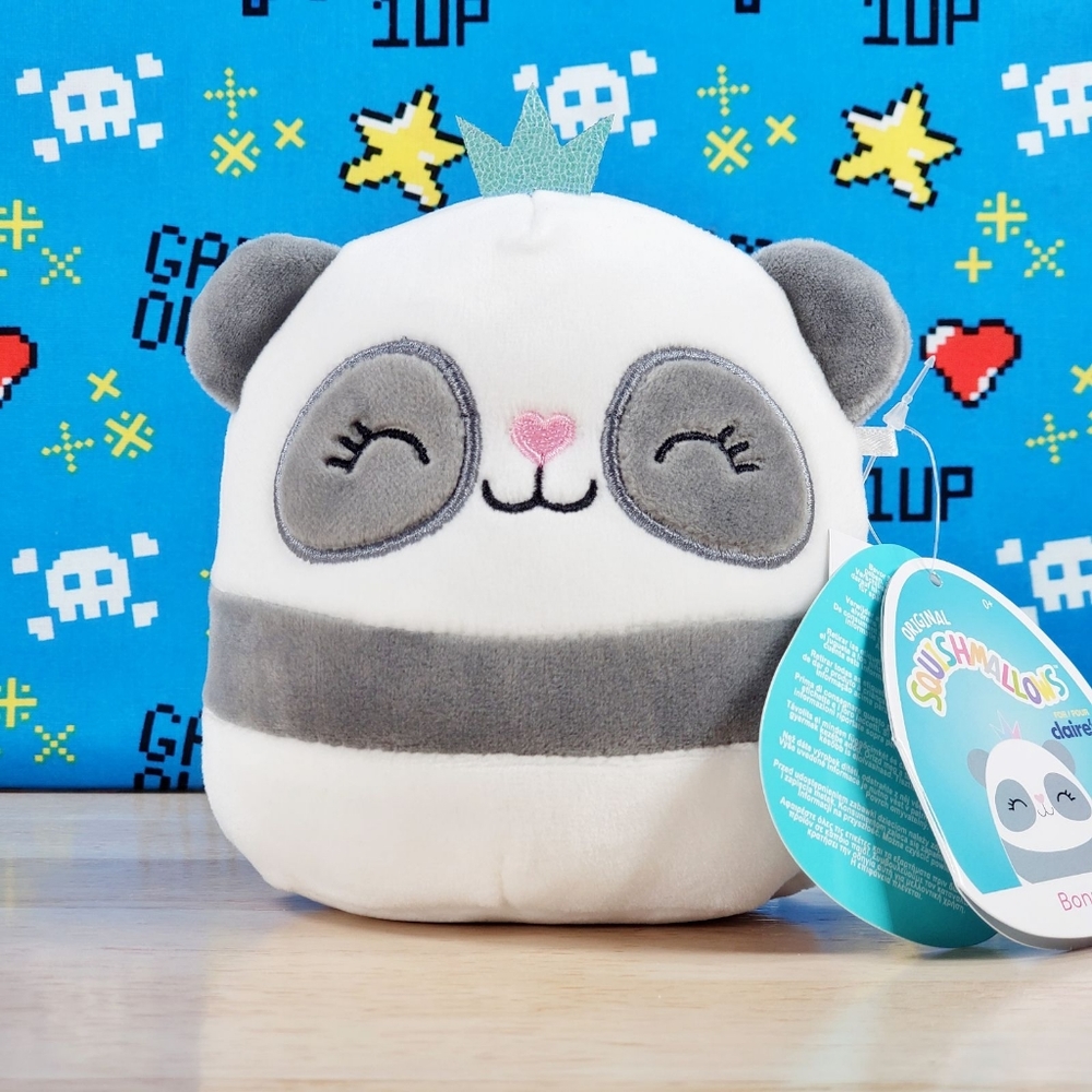 Squishmallow Bonnie the Panda 5" UltraSoft Stuffed Claire's Exclusive Plush NWT